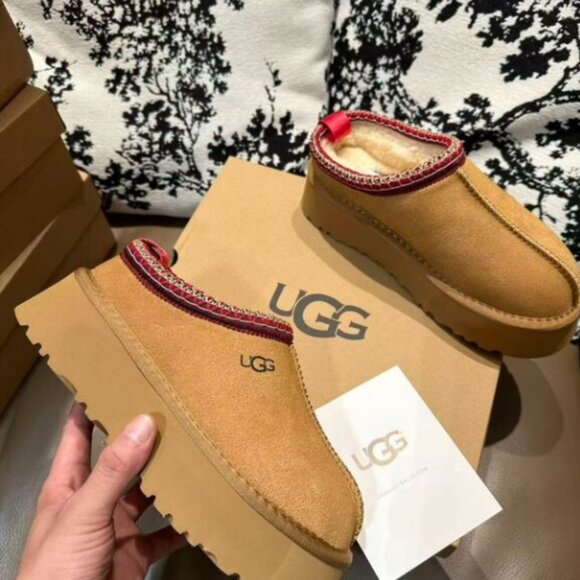 UGG Tazz Chestnut Platform Mule Clog Slipper - Picture 6 of 9